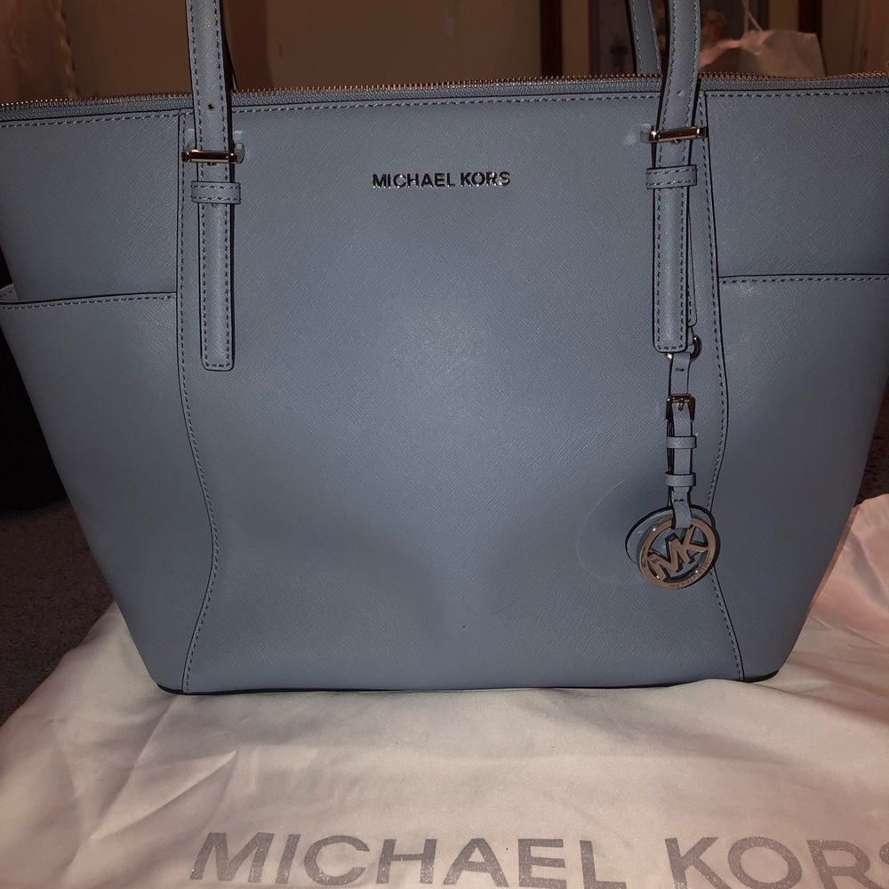 Baby Blue Large Jet Set Travel Bag - Picture 3 of 5